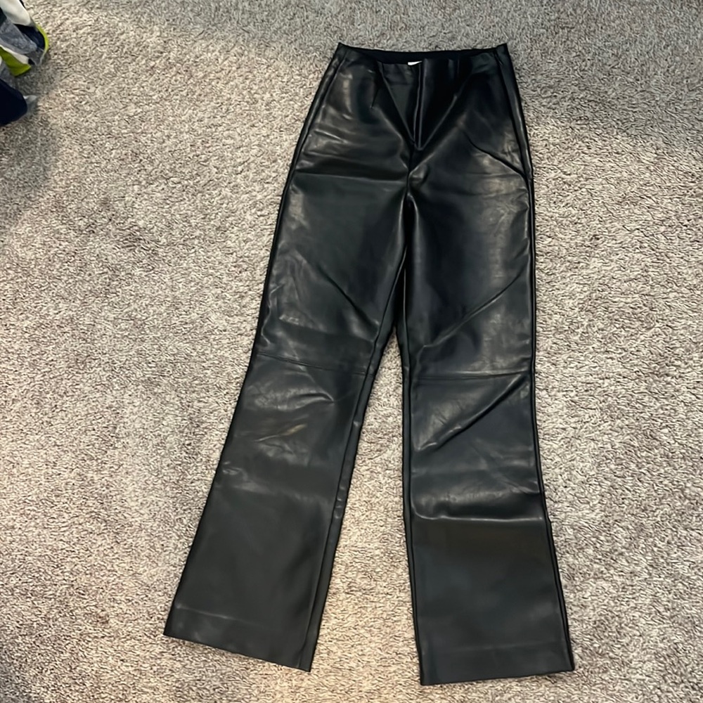 artizia black leather pants